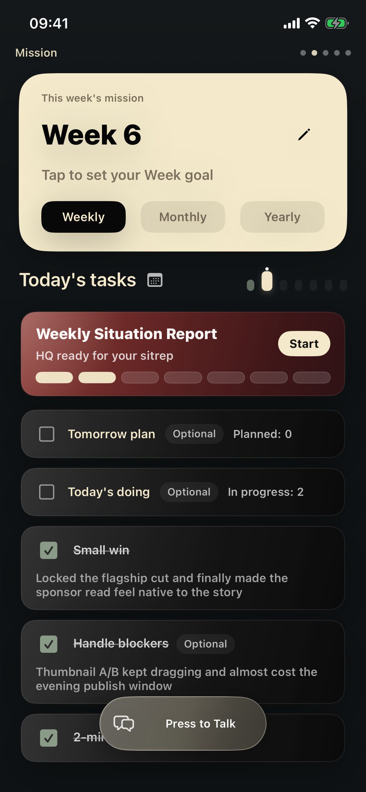 English iPhone app screen
